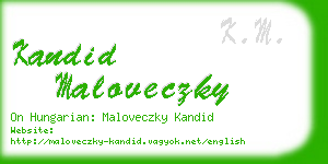 kandid maloveczky business card